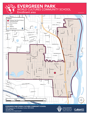 Evergreen Park enrollment area map 